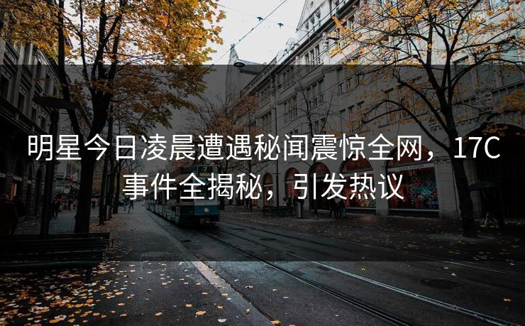 明星今日凌晨遭遇秘闻震惊全网，17C事件全揭秘，引发热议